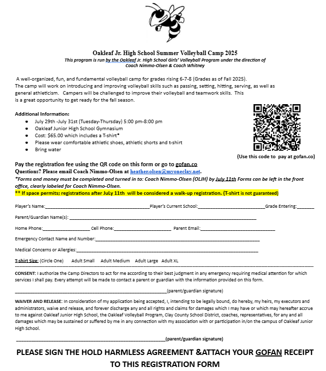 Volleyball camp