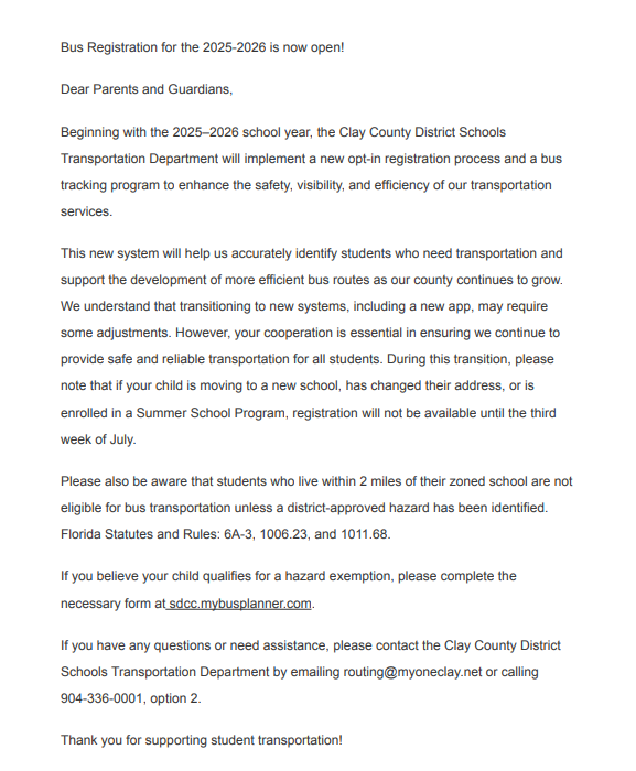 Transportation Info