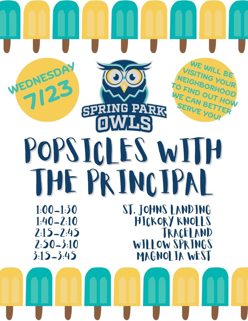 Popsicles with the Principal