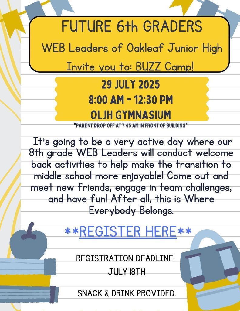 6th Grade BUZZ CAMP