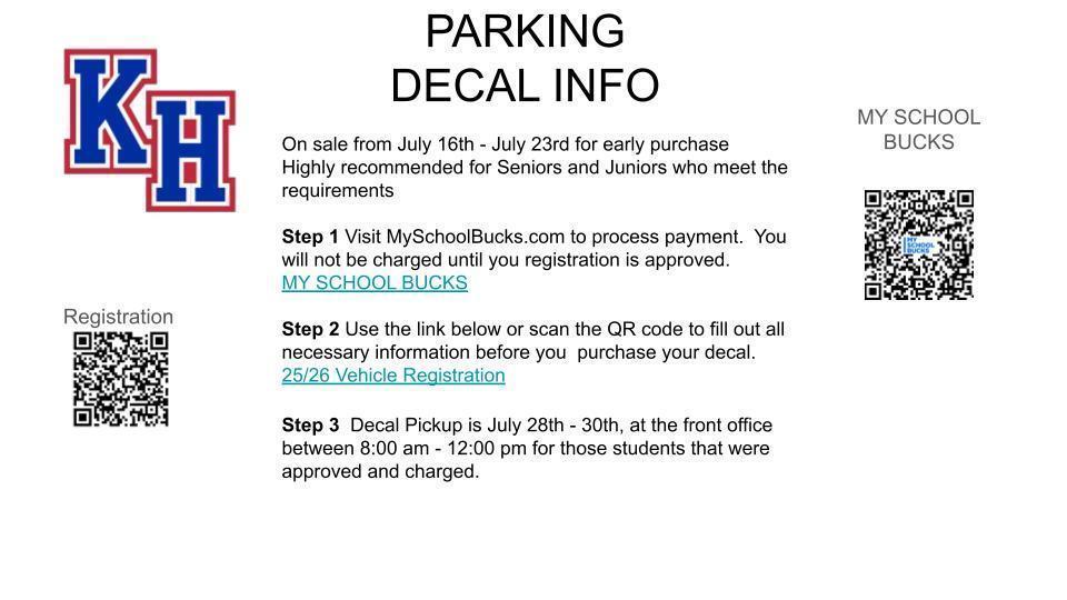 Summer Parking Decal sale