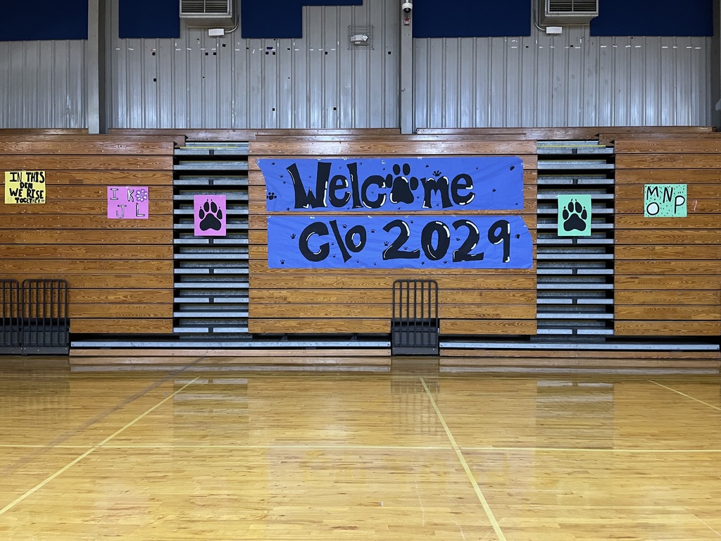 Decorations set up for 9th Grade Orientation at Ridgeview High School.
