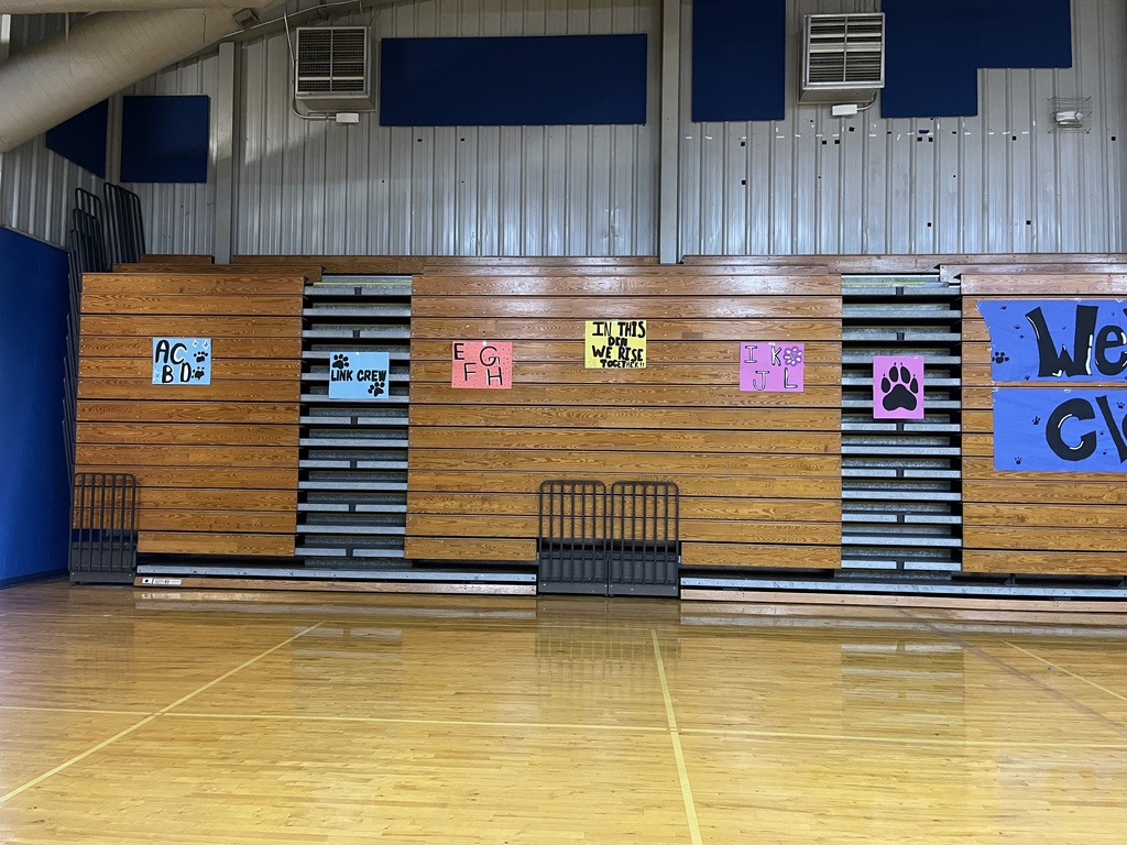 Decorations set up for 9th Grade Orientation at Ridgeview High School.