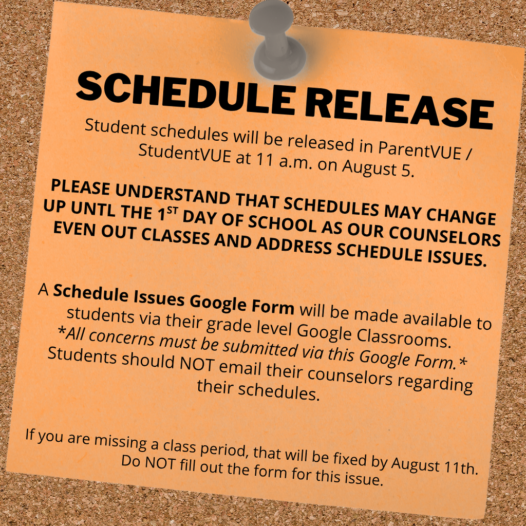student schedules