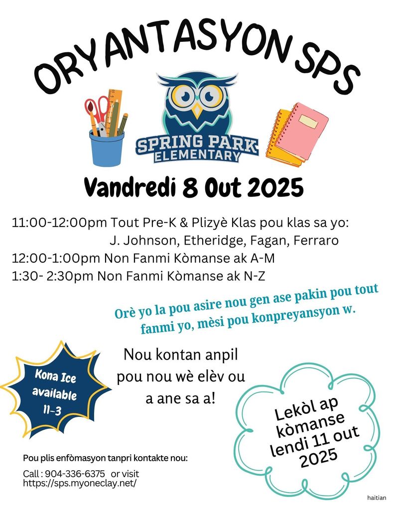 SPS Orientation flyer (Haitian)