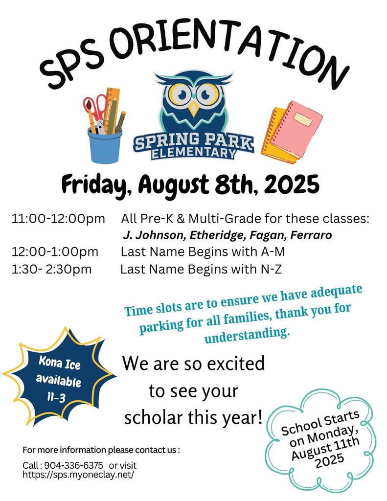 SPS orientation flyer