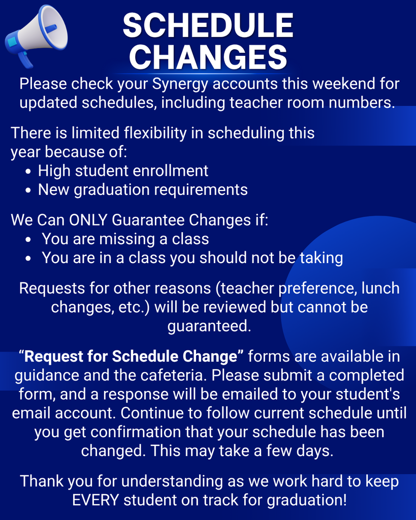 Schedule Changes