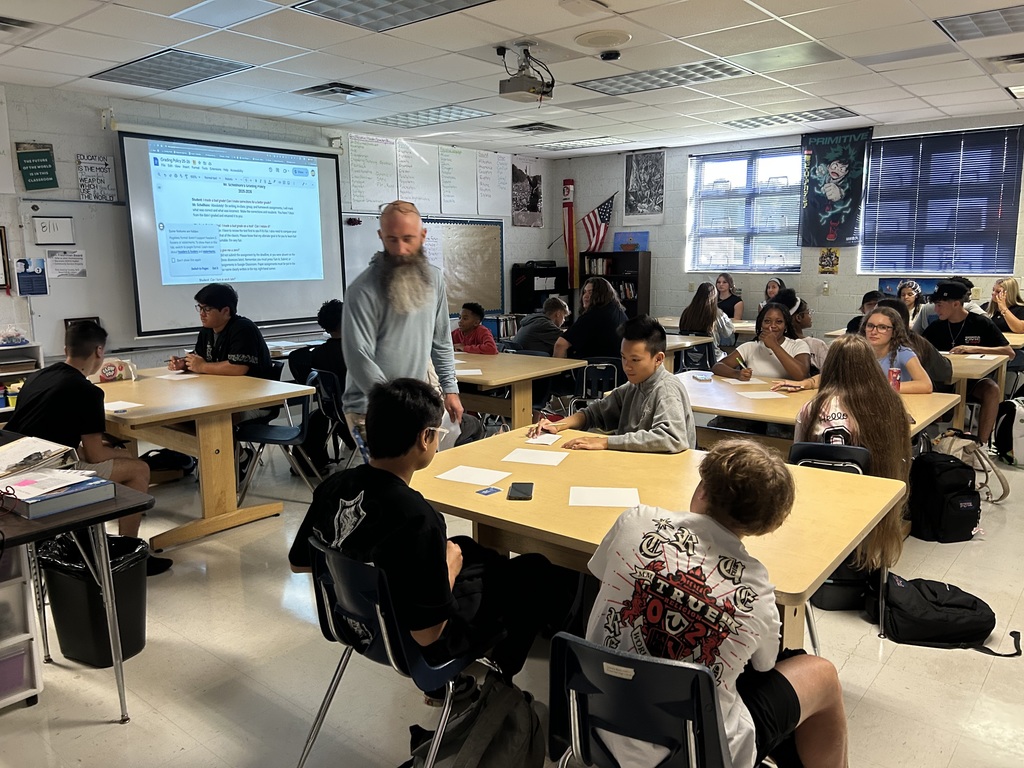 Mr. Schellhorn’s 9th Grade English students kicked off the year with teamwork, creativity, and connection! Students engaged in interactive activities that got them talking, thinking, and working together. From sharing ideas to setting expectations for the year, the focus was on building a supportive and collaborative classroom community. This group is ready to tackle literature, writing, and big ideas, all while supporting one another along the way! 