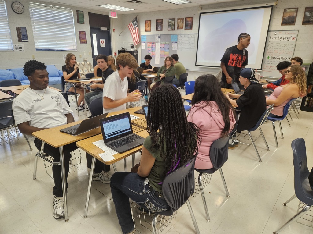 In Period 6, Mr. Werner’s English seniors played a game called “Chuck the Cube,” where each toss revealed a chance to share their response to the first PearDeck question of the year: “What is the one thing you would like to be remembered for the most?” The activity sparked thoughtful conversation, personal reflection, and plenty of laughter along the way.