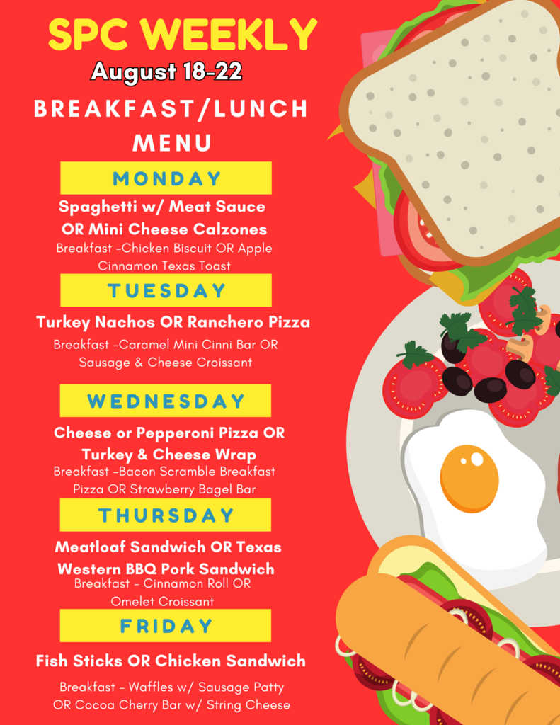 Lunch/Breakfast Menu this week