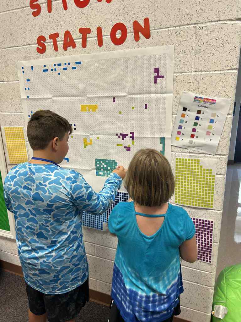 What do you do when it's too hot for Run/Walk ? You do fun teamwork stations inside!