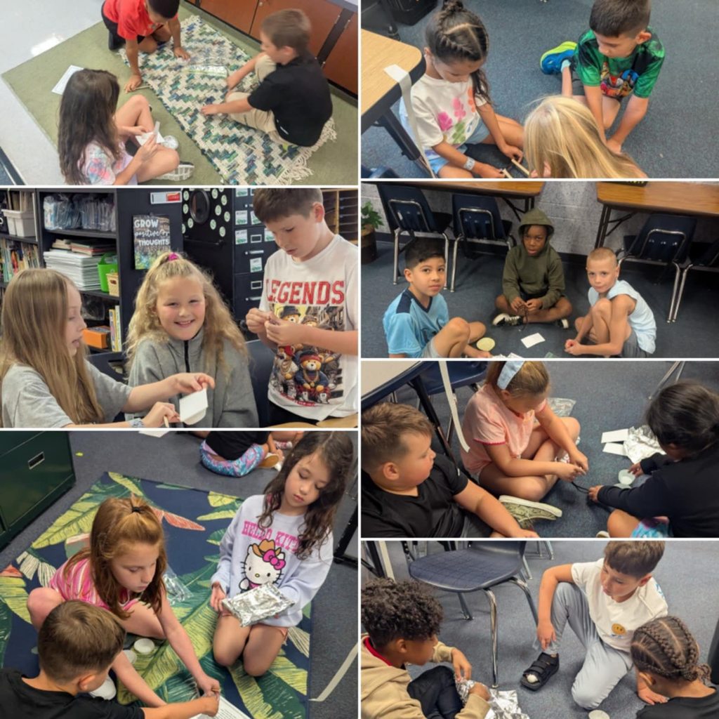 🤩3rd Grade Teamwork 🤩 Third graders in the Bragg Bunch worked on collaborating within a group for a fun STEM project called "Help Harry!" They used a bag full of objects and their incredible brain power to come up with a solid and safe perch for Harry to watch over our classroom this year! They turned out great and the kids had a blast!