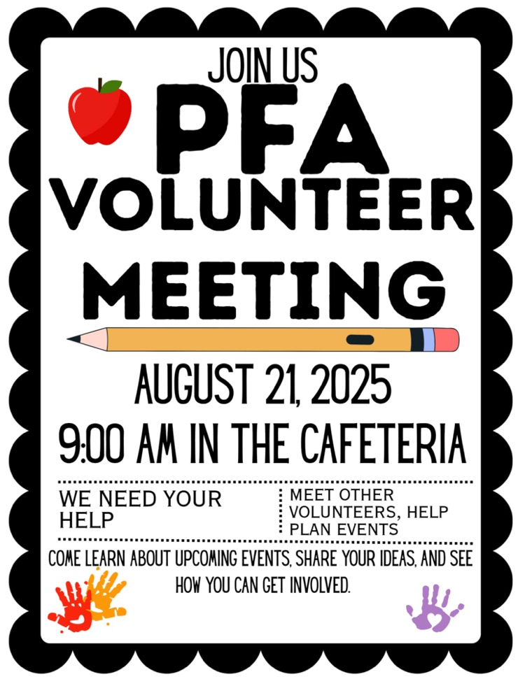PFA Volunteer Meeting