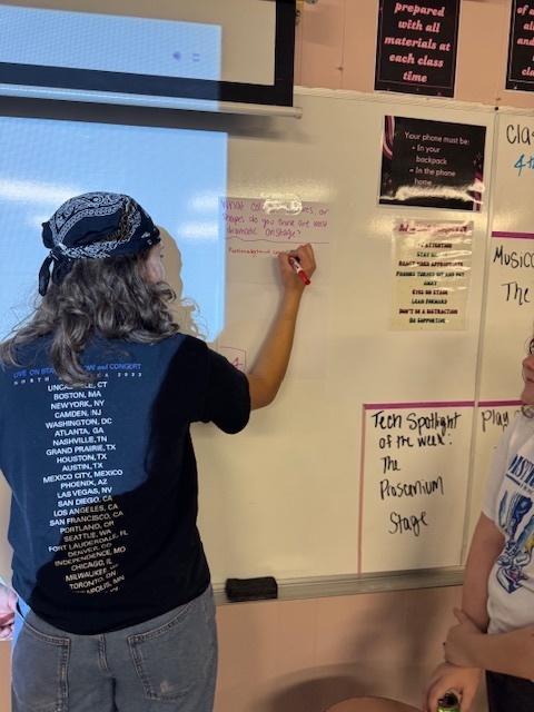 Ms. Wilson’s Technical Theatre 1 students kicked off the year with a creative rotation activity! Working in groups, they tackled thought-provoking questions that sparked critical thinking, assessed what they already knew, and set the stage for diving deeper into the world of technical theatre. This activity laid the foundation for the exciting work they’ll be building on all year long!