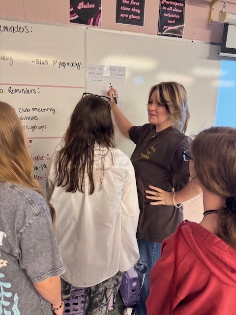 Ms. Wilson’s Technical Theatre 1 students kicked off the year with a creative rotation activity! Working in groups, they tackled thought-provoking questions that sparked critical thinking, assessed what they already knew, and set the stage for diving deeper into the world of technical theatre. This activity laid the foundation for the exciting work they’ll be building on all year long!