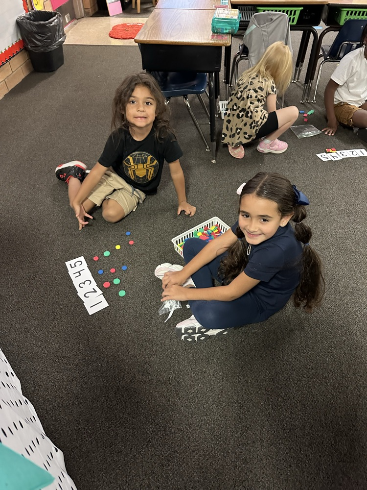 Students counting.