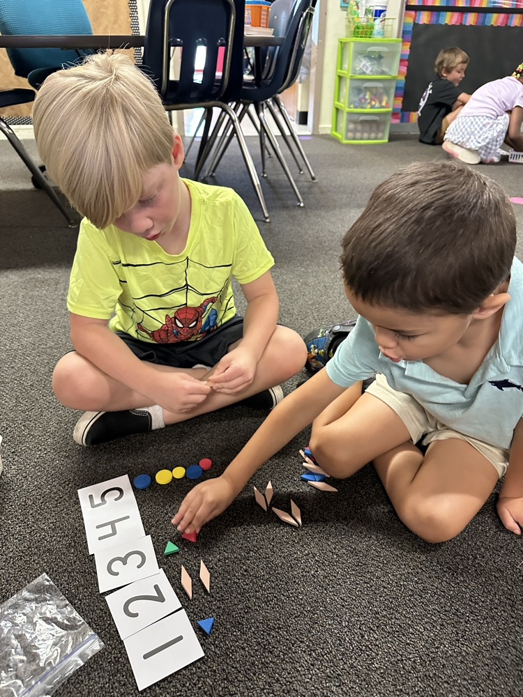 Students counting.