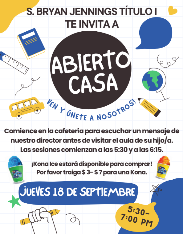 Open House flyer