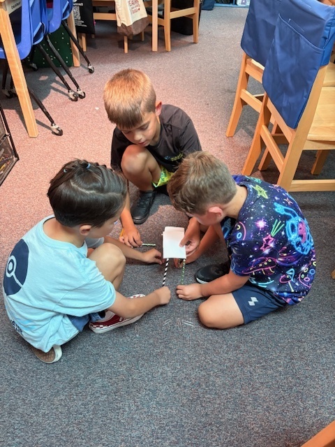 Mrs. Van De Water’s 2nd and 3rd grade classes learned TEAM and STEAM this week. They learned ways of working together as a TEAM through STEAM activities.