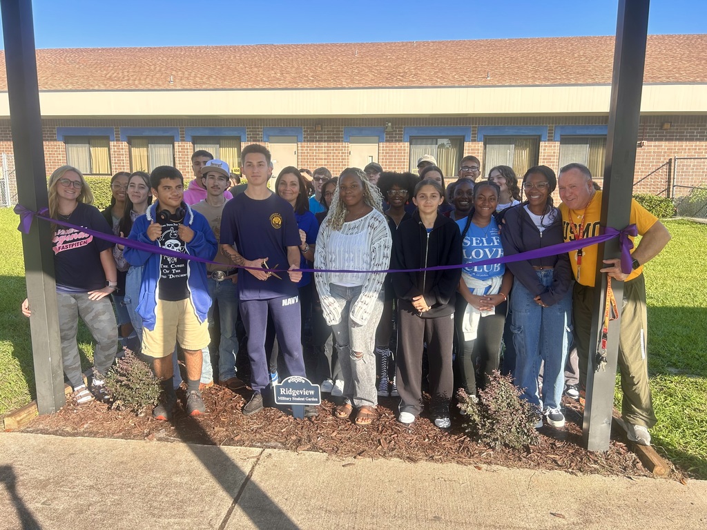 Today we held a special ribbon cutting for our Military-Connected Student Garden! While not all of our military-connected students could be present, several joined us to mark the occasion. A huge thank you to our NHS and NJROTC students who worked hard to get the garden back in shape for the new school year. Your efforts made today’s celebration possible, and this space will continue to serve as a place of pride and connection for our school community.