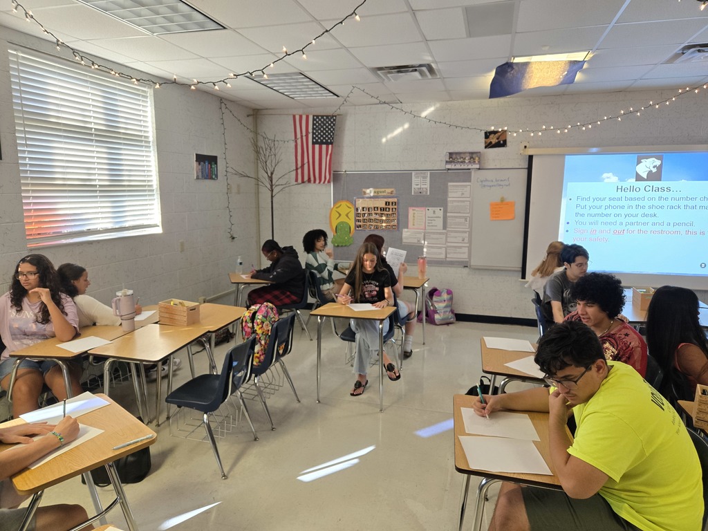 Ms. Brown’s Speech 1 students are busy building their public speaking skills. Students worked in groups to create speeches as different people for different audiences, practicing how tone changes communication. They also wrote playful speeches to practice authority, convincing their classmates that the definition of an unknown word was whatever they created.