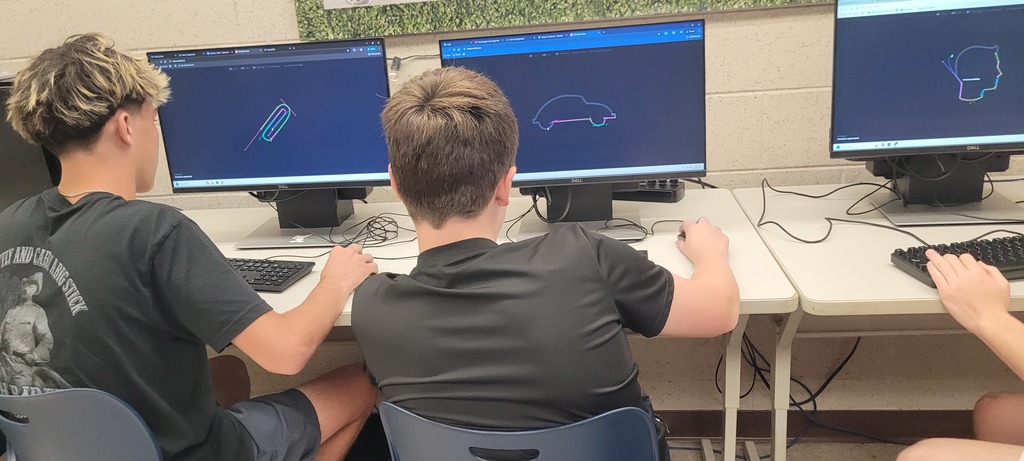 Student completing a puzzle with the pen tool in the Bezier Game