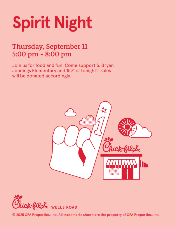 Spirit Night flyer