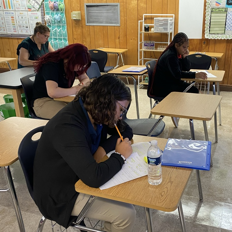 Mrs. Bassler’s Students working hard