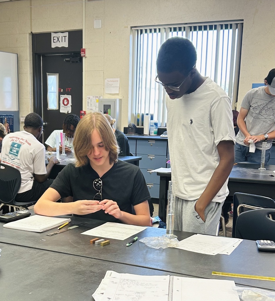 Ms. Fortner’s Pre-IB and Honors Chemistry students dove into a density cube challenge! Using two different methods, they calculated densities to uncover the identity of four mystery cubes. Along the way, they sharpened their lab skills, applied significant figures with precision, and discovered how math and science come together in the lab.
