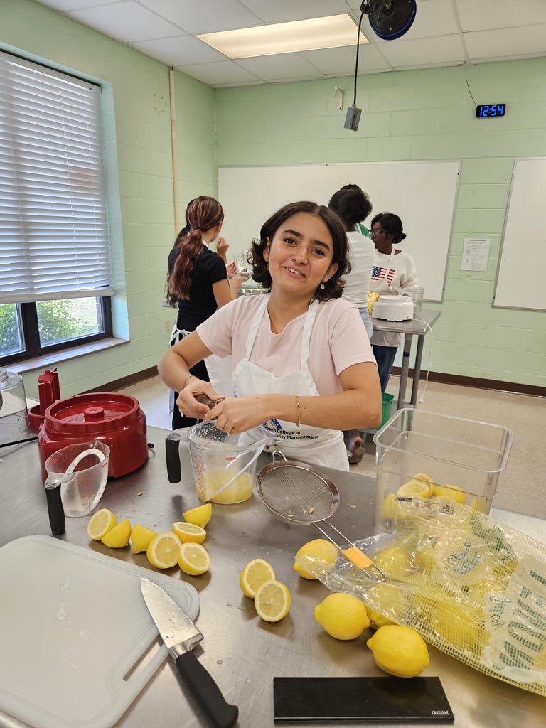 Stevens’ Culinary 2 students kicked off the semester with a sweet and refreshing project—homemade lemon sorbet! Not only did they focus on mastering the recipe, but they also put their creativity to the test by practicing elegant plating and presentation skills. This hands-on lesson was the perfect blend of technique and artistry, setting the tone for a semester full of culinary growth and innovation.
