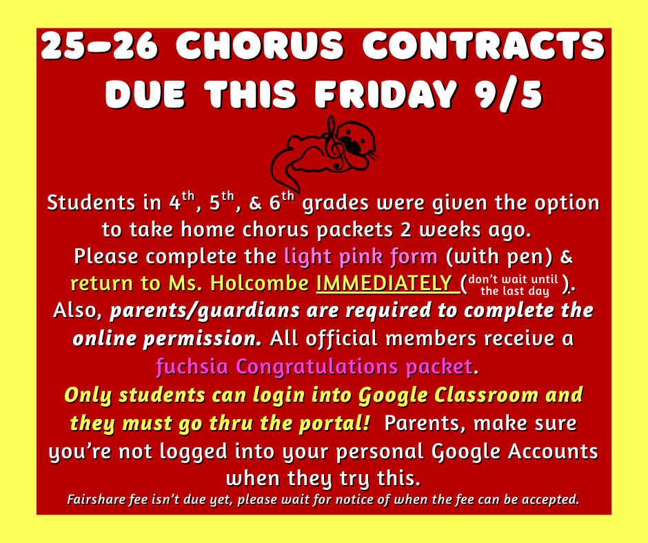 Forms Due THIS WEEK 