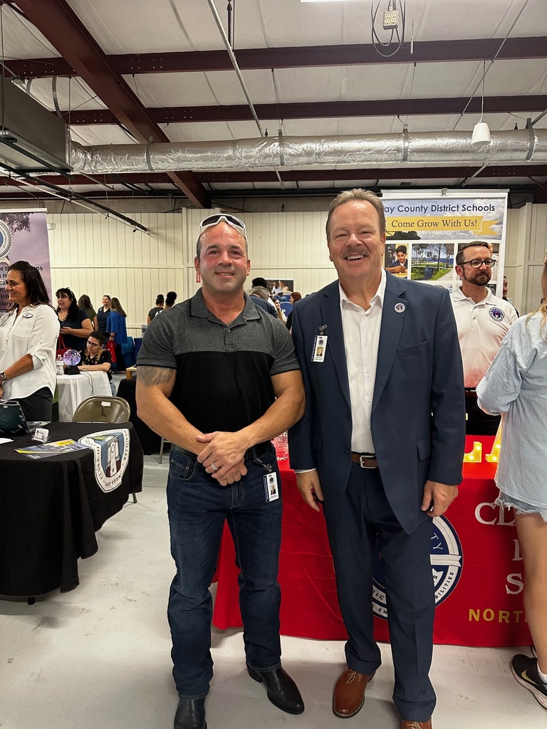 Board Member Alvero with Superintendent David Broskie