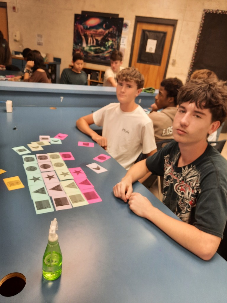 In Ms. Klaes’s astronomy class, students worked collaboratively to solve a puzzle where each card represented a clue through numbers, colors, and shapes. By piecing the clues together, they discovered the arrangement of the periodic table and gained a deeper understanding of how lighter and heavier elements are directly connected to astronomy. This hands-on challenge not only reinforced key science concepts but also pushed students to think critically, problem-solve, and make meaningful connections across disciplines.