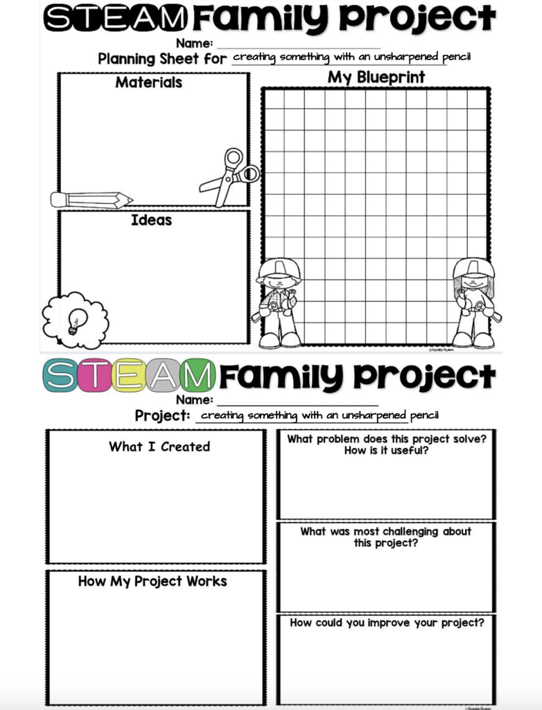 September 25-26 VOLUNTARY Family STEAM Project 2 of 2