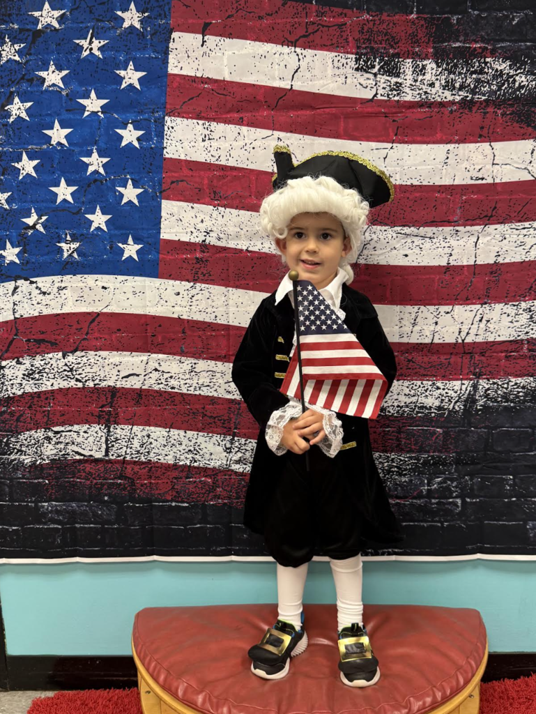 VPk students dressed as Founding Fathers