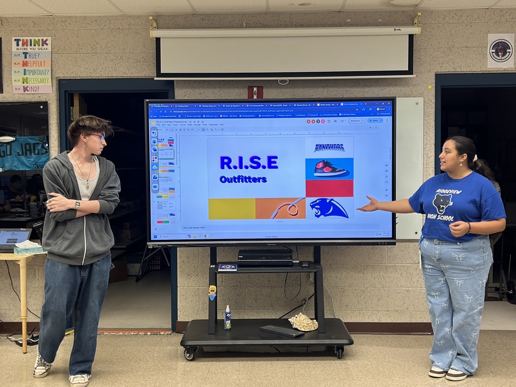 Mr. Zaner’s Business Management & Law and Business Ownership students pitched their plan to Principal Murphy and AD Stutz for RISE Outfitters, our future student-run school store. They’ve formed cross-functional teams for every part of development—product sourcing & merchandising, marketing & branding, finance & budgeting, operations & logistics, store design & layout, and data/market research. Launched on day two of school, teams have been measuring the space, brainstorming, and conducting market research to refine the proposal. Authentic CTE learning in action—entrepreneurship, collaboration, and Panther Pride.