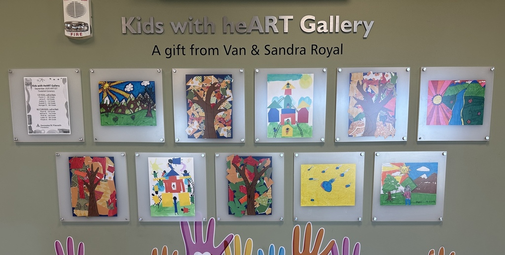 Student artwork from TBE on display at the hospital art gallery 