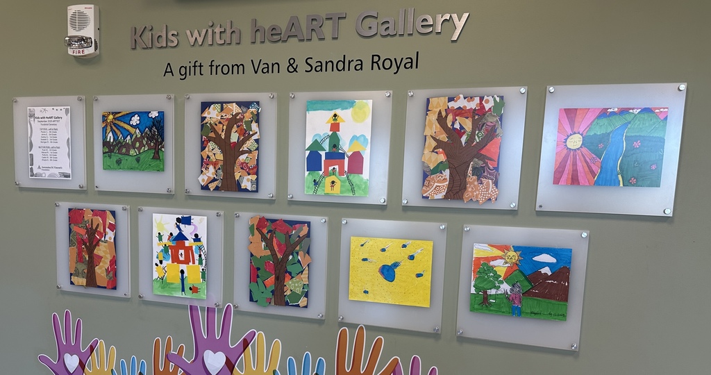 Student artwork from TBE on display at the hospital art gallery 