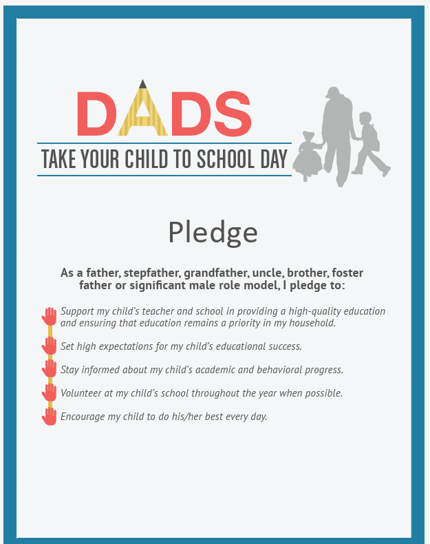 Dads take your child to school