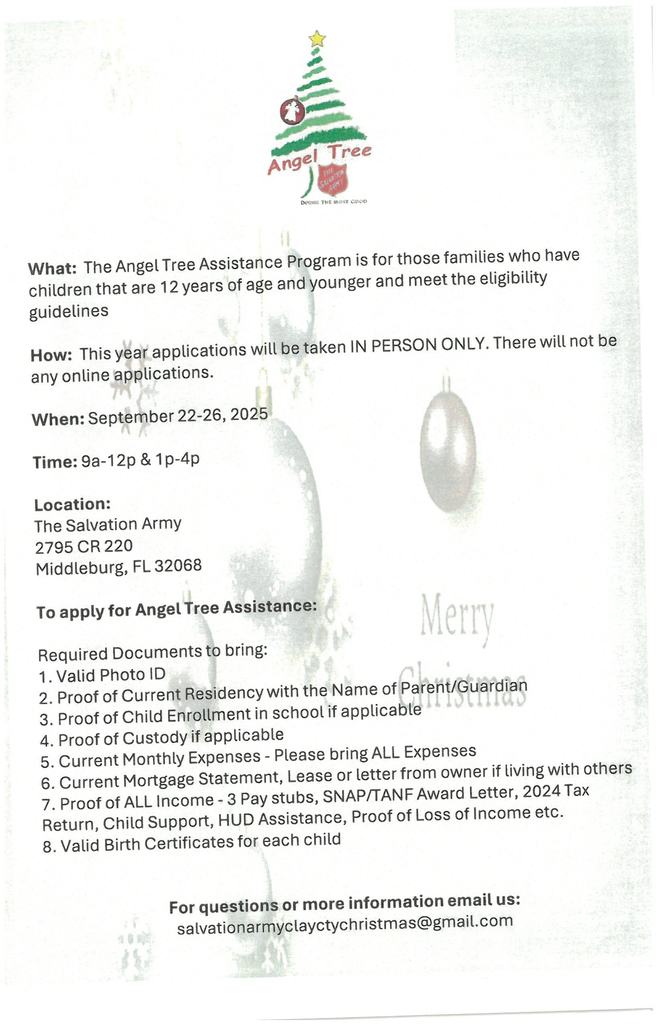 angel tree sign up instructions