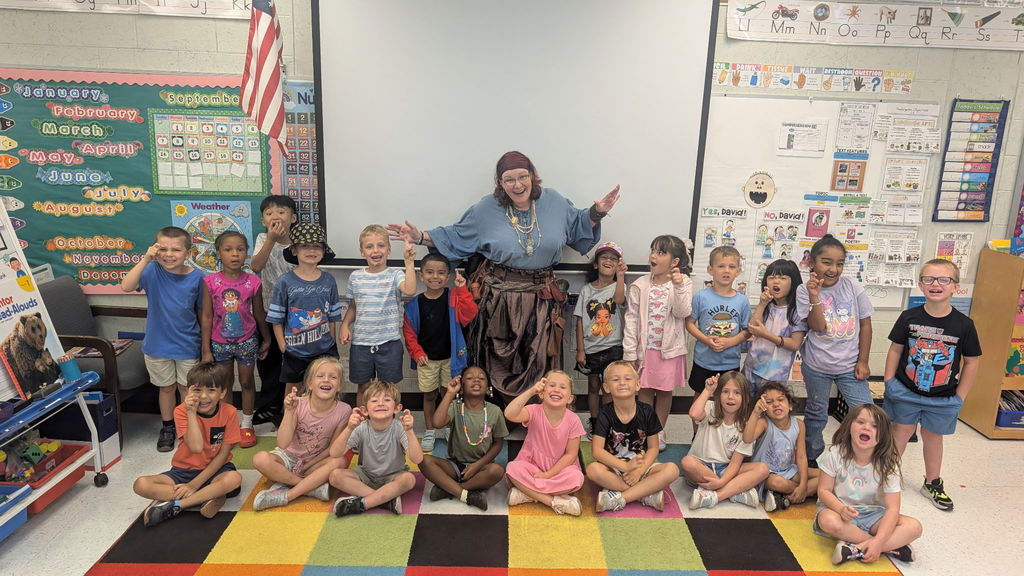 Mrs. Shipp visited kindergarten for Talk Like A Pirate Day this past Friday! Argggh!  
