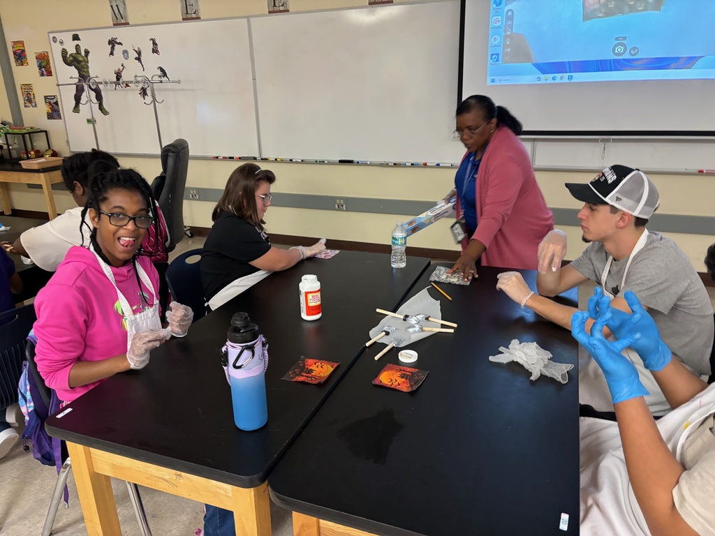 Mr. King’s Career Prep students tapped into their creativity this week as they designed and crafted personalized Mod Podge coasters. With guidance and support from Mr. King and their instructional assistants, students learned the step-by-step process of planning, layering, and sealing their designs. This hands-on project not only gave them a chance to express themselves artistically but also helped build real-world skills in focus, patience, and craftsmanship. A great example of learning by doing!