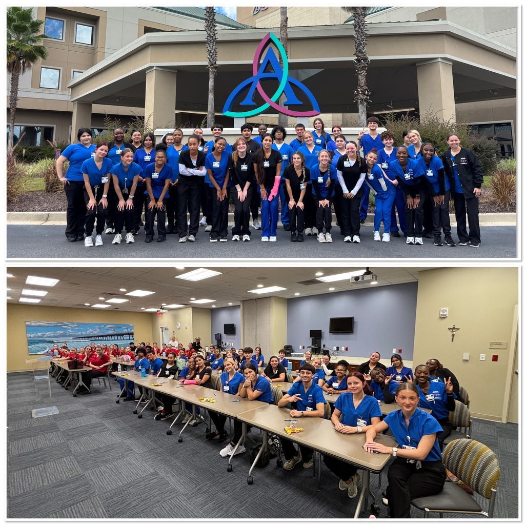 Ridgeview and Middleburg CNA students completed their Orientation training today at Ascension St. Vincent’s Clay. During the visit, students were introduced to members of the medical staff and toured various hospital departments. Throughout the semester, CNA students will have the opportunity to be paired with a patient care technician and assist in providing direct patient care, gaining valuable hands-on experience in the healthcare field.
