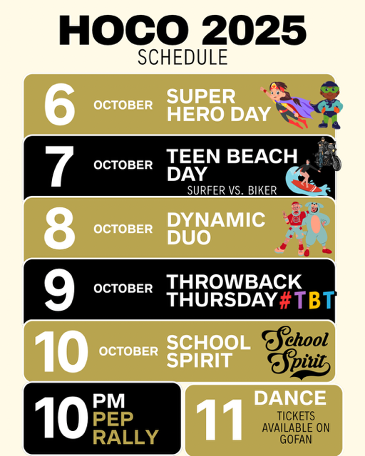 HOCO Spirit Week Flyer