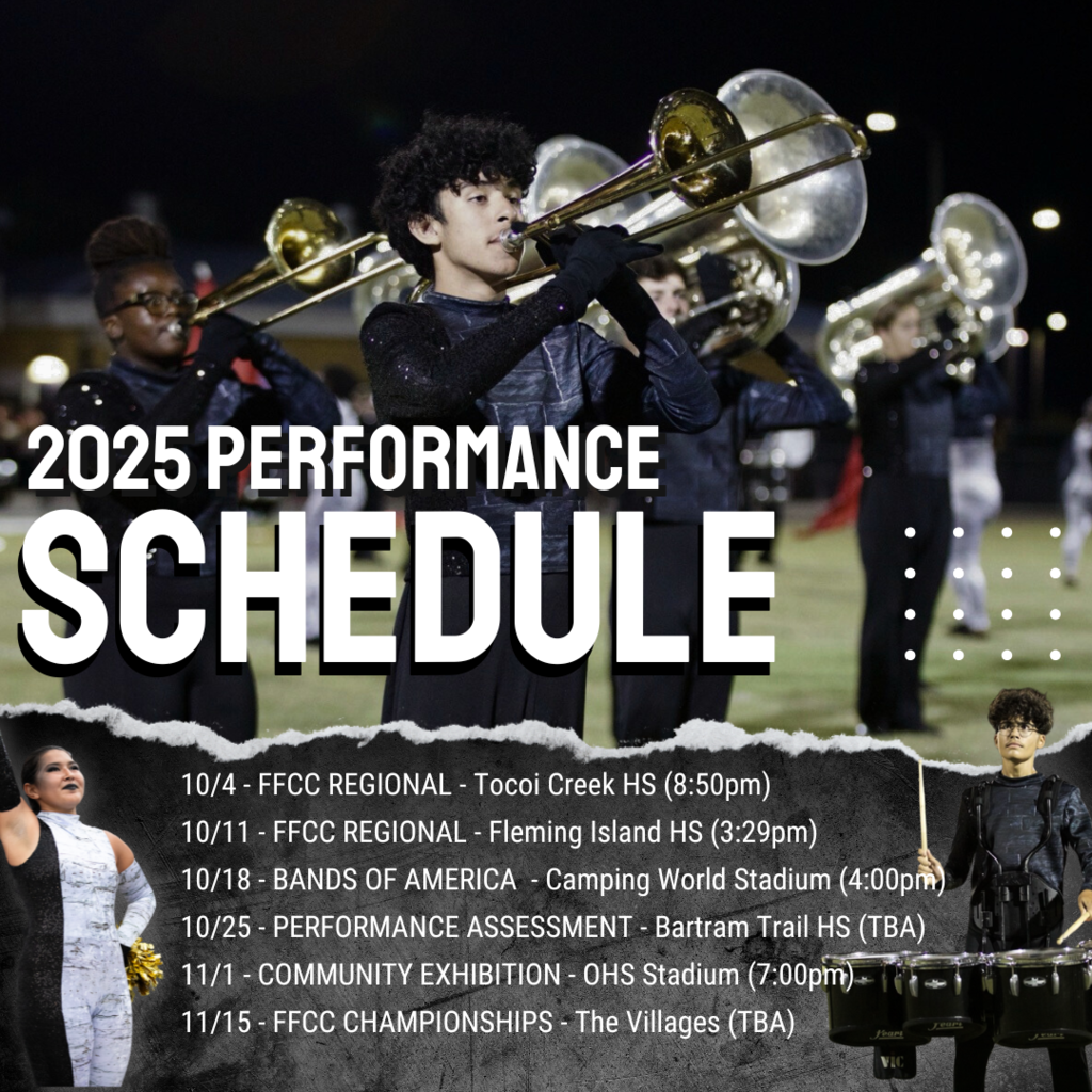 Gold Regiment Performance Schedule