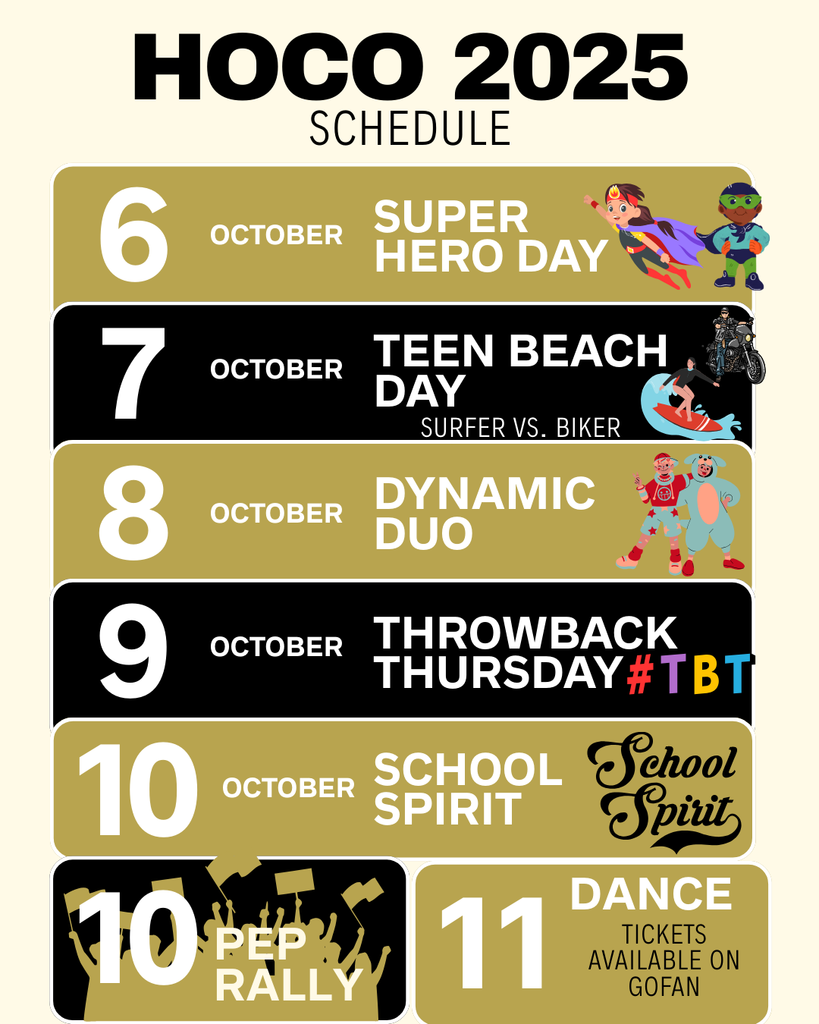 HOCO Dress Up Days Flyer