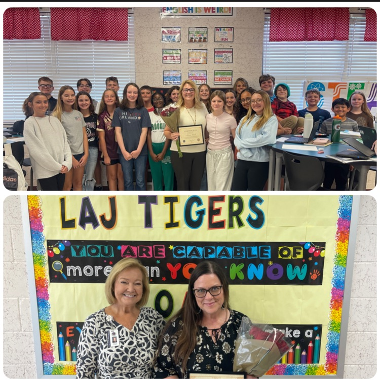 LAJH teacher of the year, Melissa Smith and LAJH Support employee of the year, Suzanne Wyatt