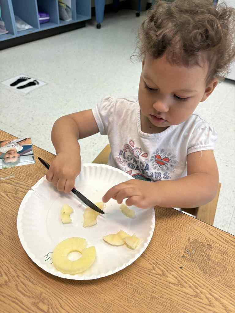 Fun Friday in Mrs. Ellsworth’s PreK Class 🤩 Volcano Apples, Homemade Applesauce, Apple Tasting, Apple Cutting, and Apple Tree Sorting to celebrate Johnny Appleseed 🍎🍏