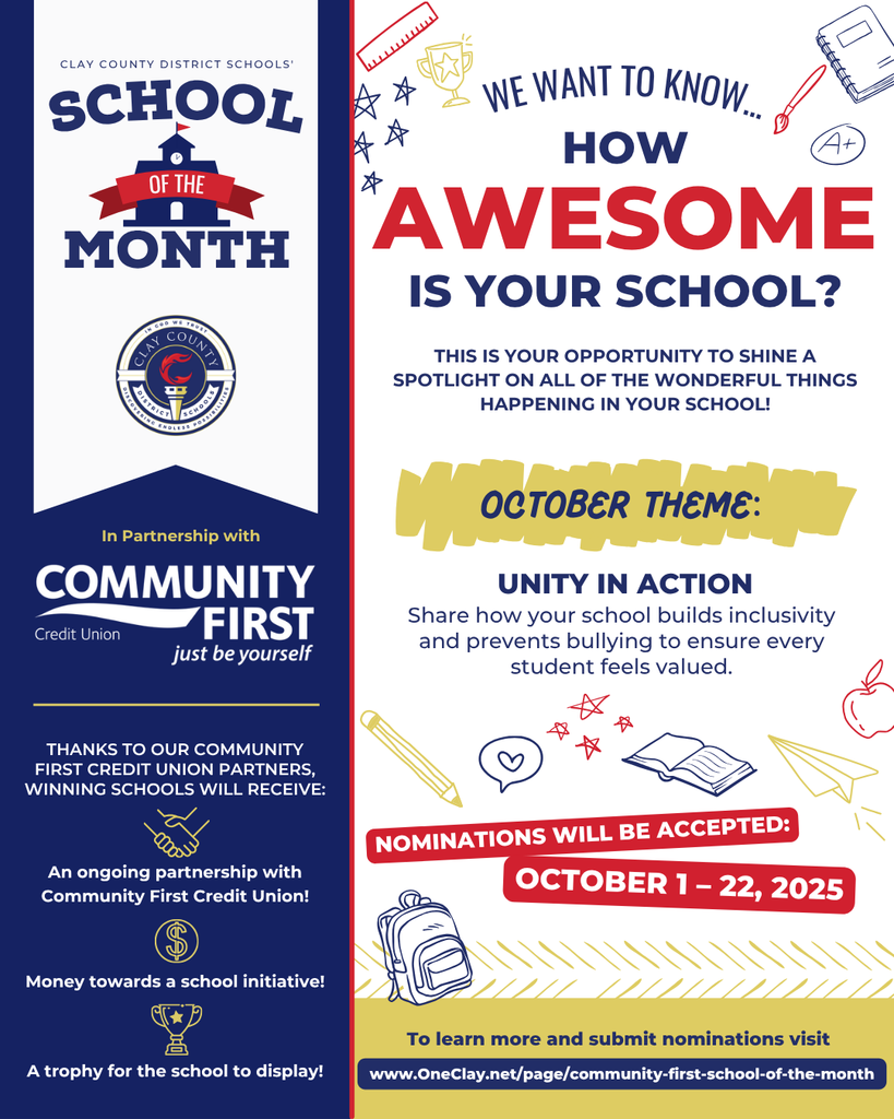 October School of the Month Flyer