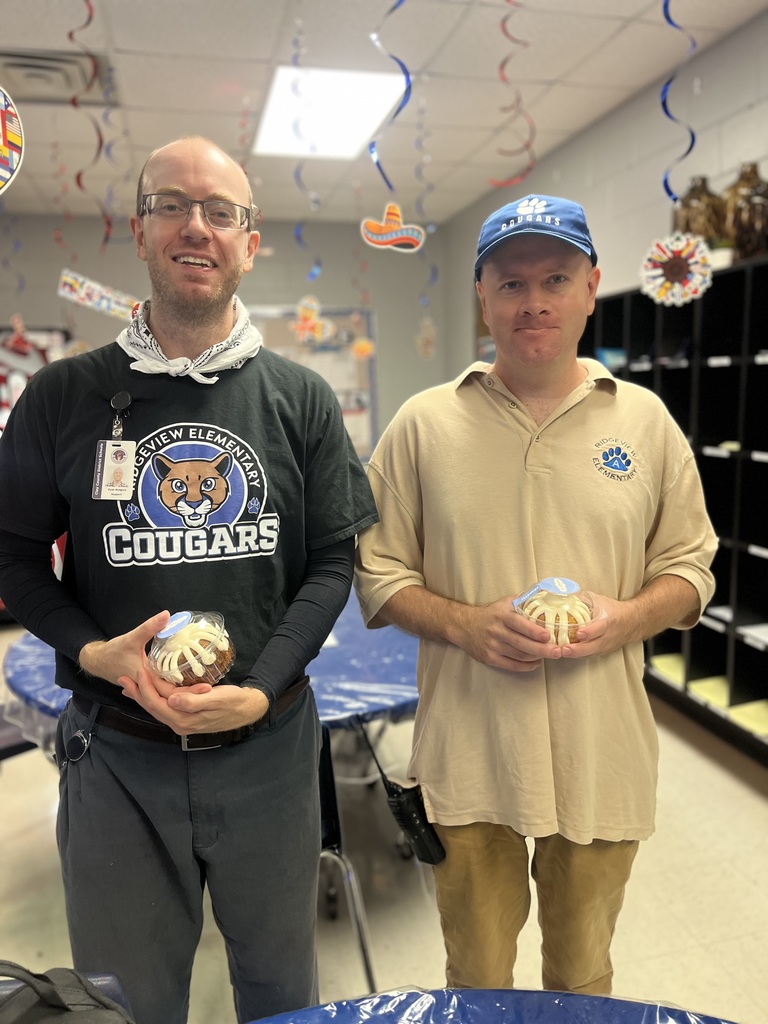 Our Custodian Cougars with Nothing Bundt a little thank you~ 